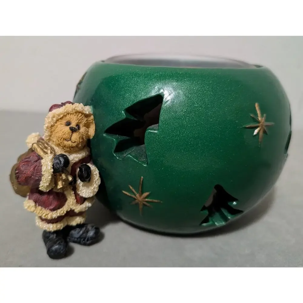 Boyds Bears Klaus Kringlebear Deck The Halls Candle Holder 27732 Christmas